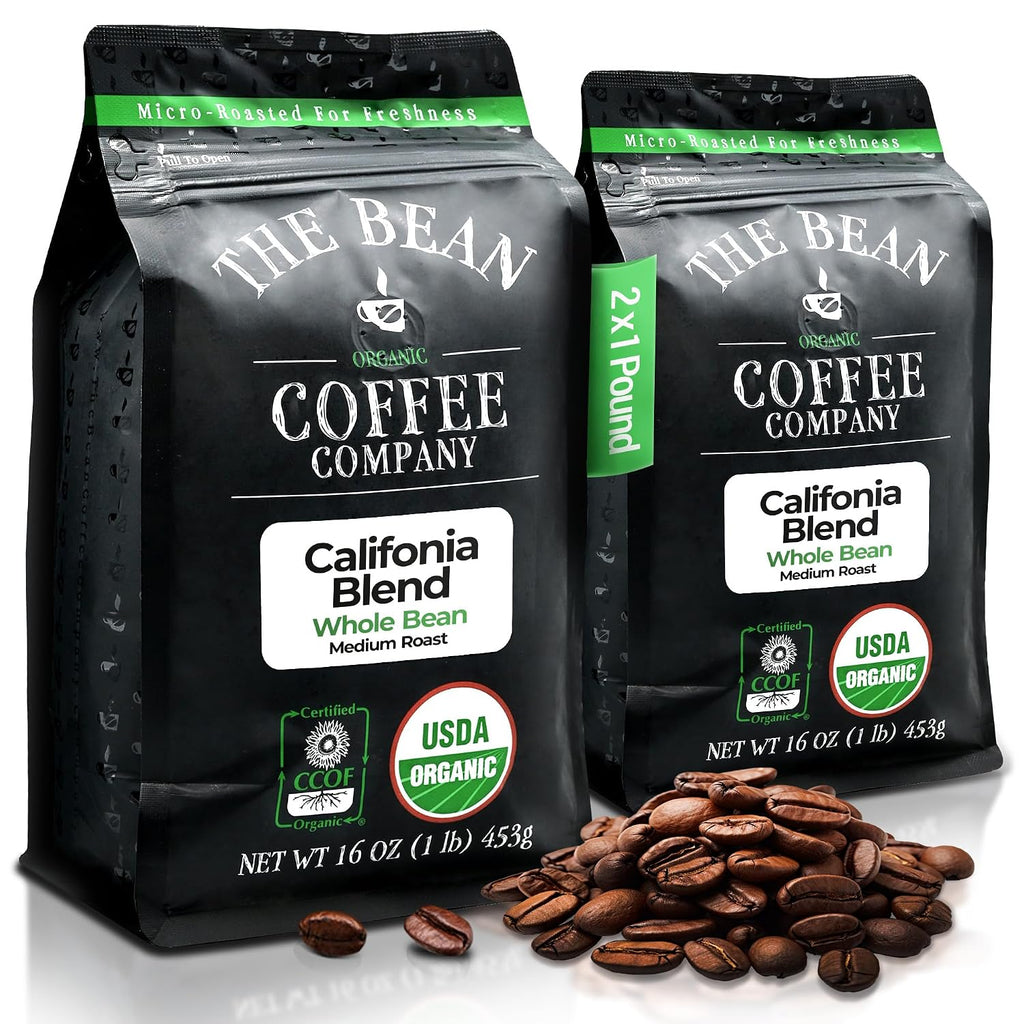 The Bean Organic Coffee Co. California Blend Medium Whole Bean Coffee