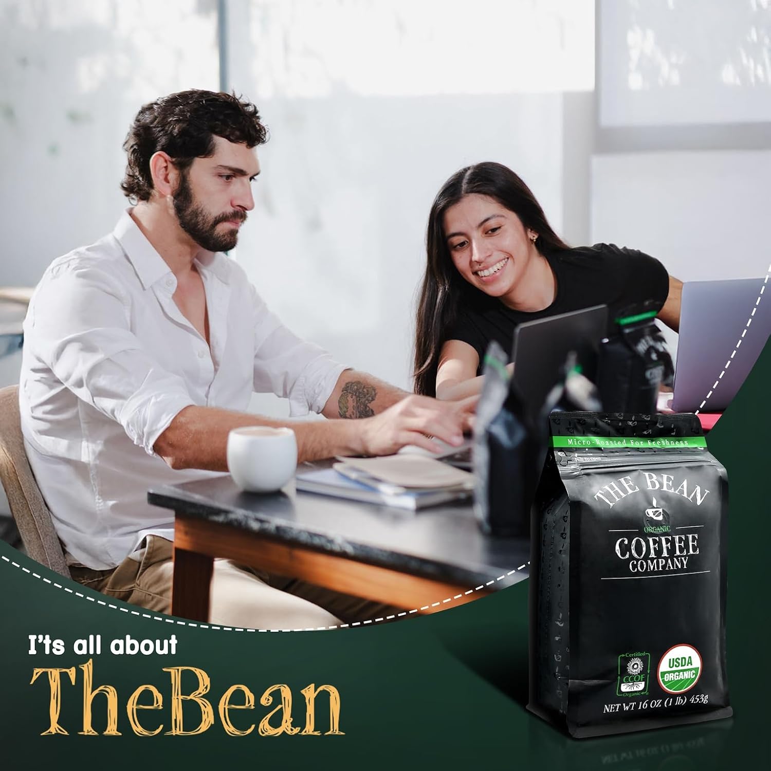 The Bean Organic Coffee Co. California Blend Medium Whole Bean Coffee