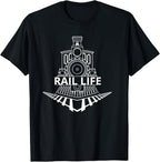 Rail Life For Railroad Workers And Model Train Lovers T-Shirt