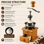 Vintage Wooden Manual Coffee Grinder