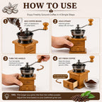 Vintage Wooden Manual Coffee Grinder